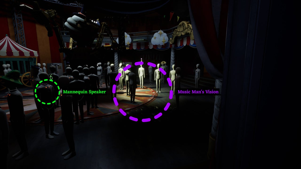 Prize Wheel and mannequin-code balcony, walkthrough screenshot 39