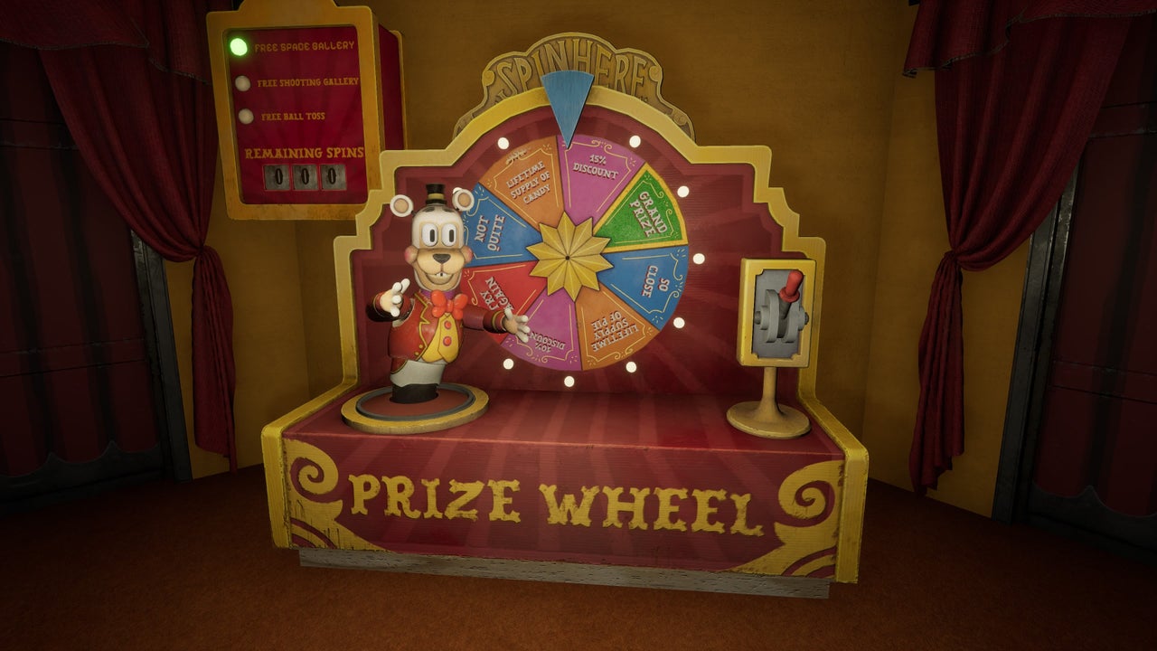 Prize Wheel and mannequin-code balcony, walkthrough screenshot 45