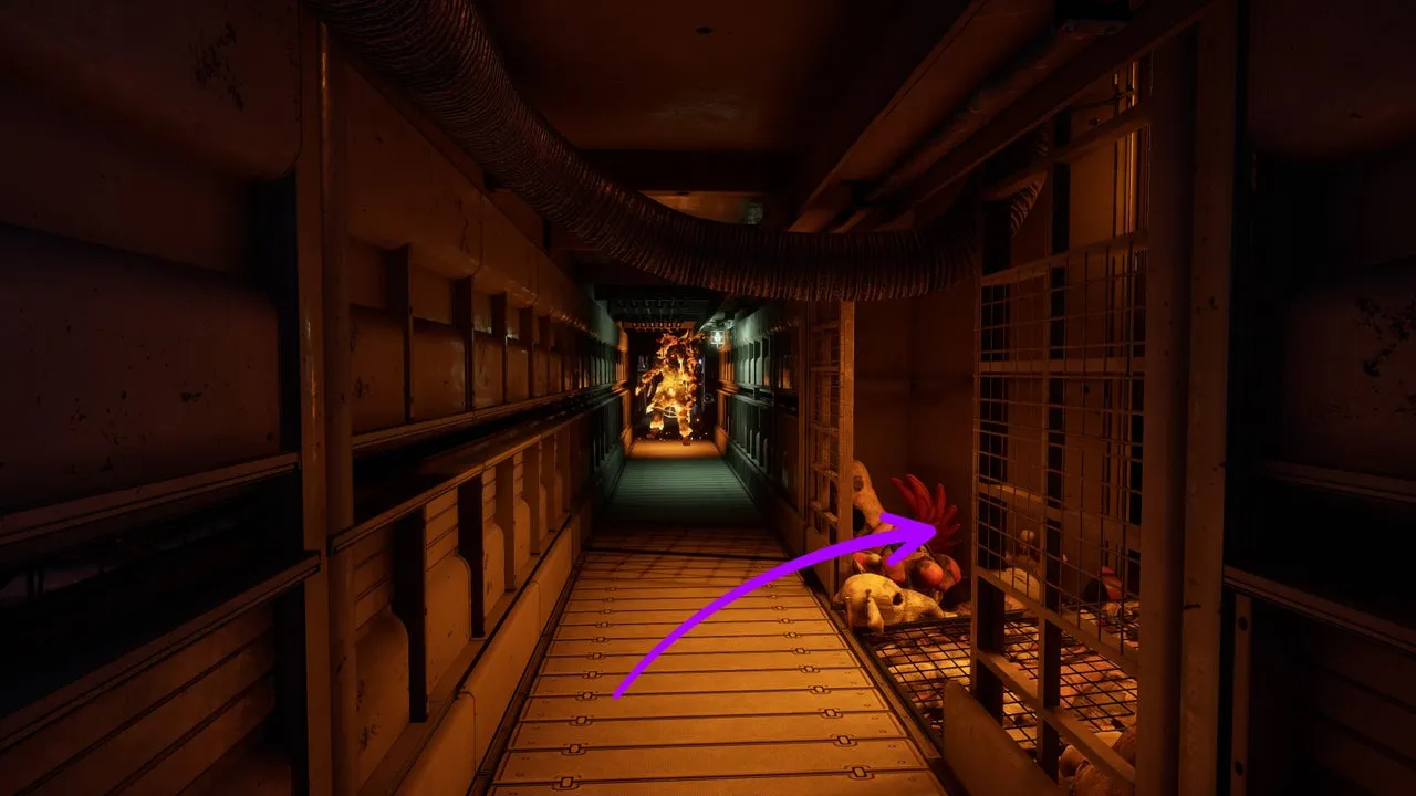 Conveyor belt route used to push Dollie toward the furnace