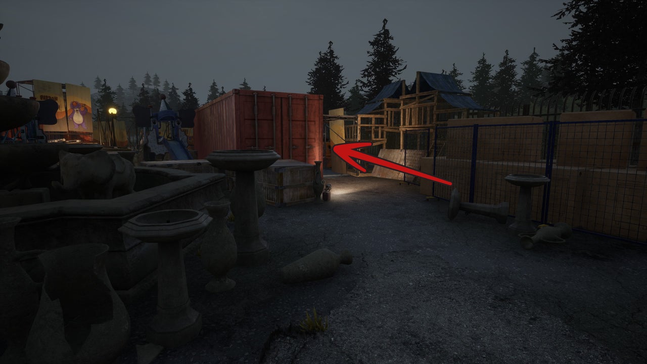 Construction route into Costume Manor, walkthrough screenshot 7