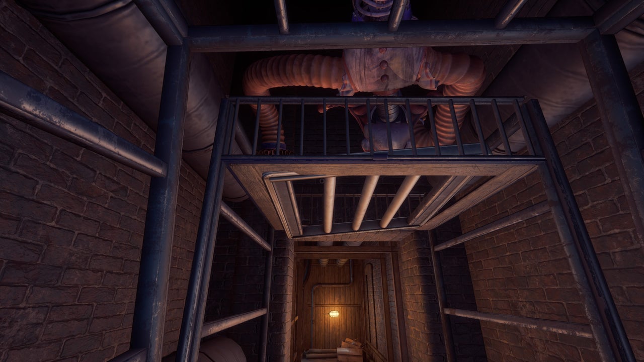 Collapsing-platform chase, walkthrough screenshot 6