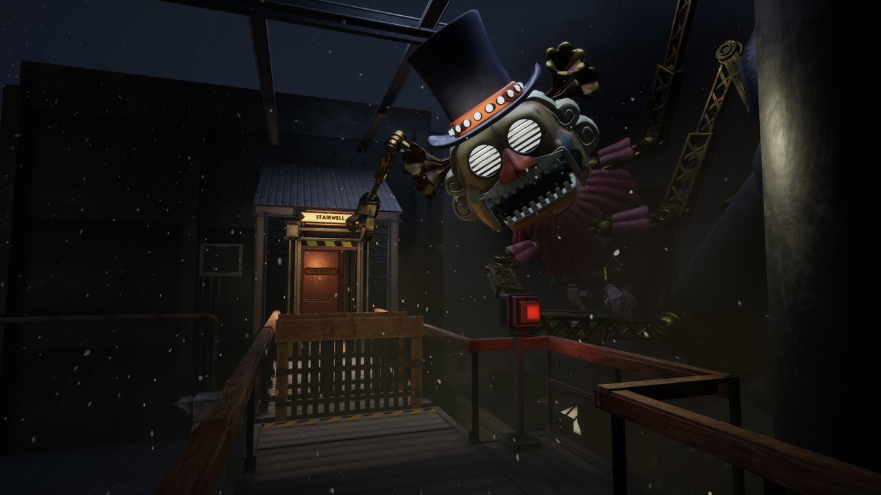 Rooftop Access and red-button trigger, walkthrough screenshot 1