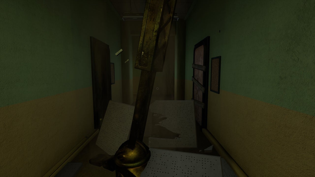 Collapsing stairwell and arm hazards, walkthrough screenshot 5