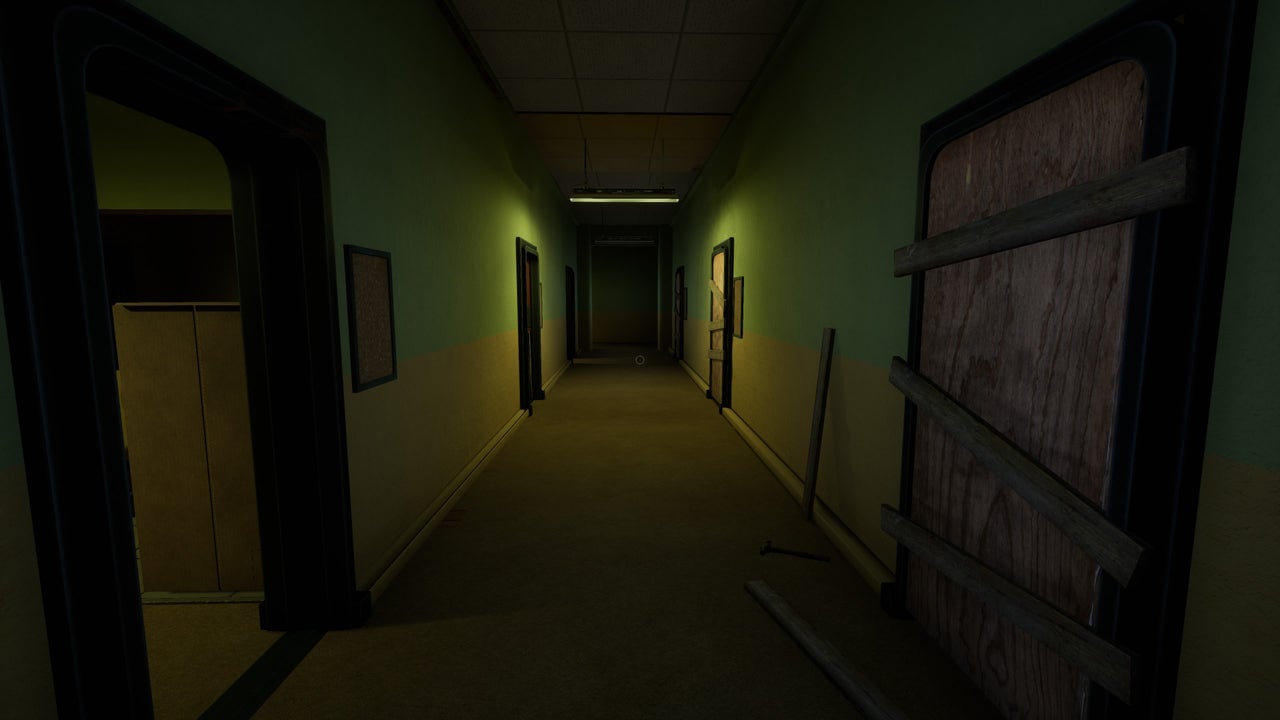 Collapsing stairwell and arm hazards, walkthrough screenshot 7