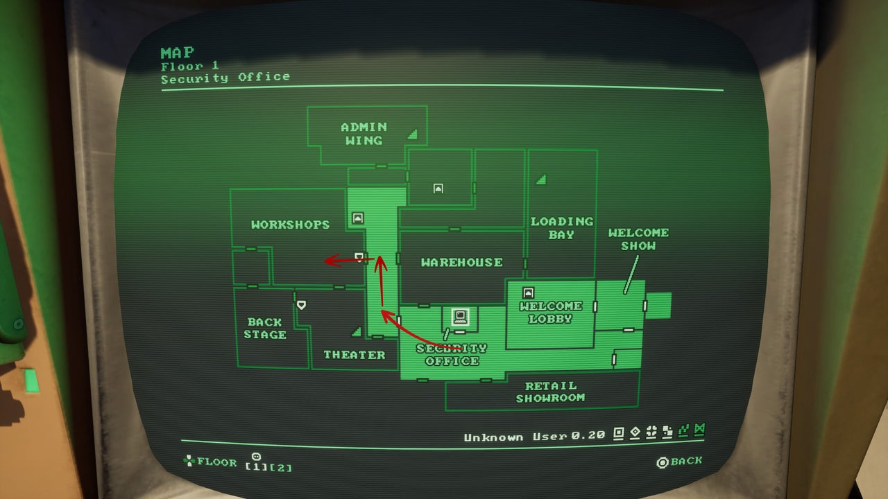 Workshop entry and suit assembly, walkthrough screenshot 7