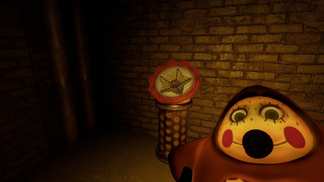 Second glowing toy on its pedestal in the maze room